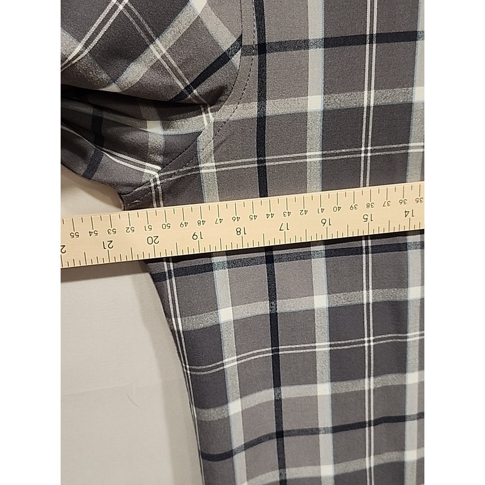 NWT Mizzen and Main Button Down Shirt Mens S, Trim Plaid‎ Pocket GRAY MSRP $148 - Picture 7 of 9